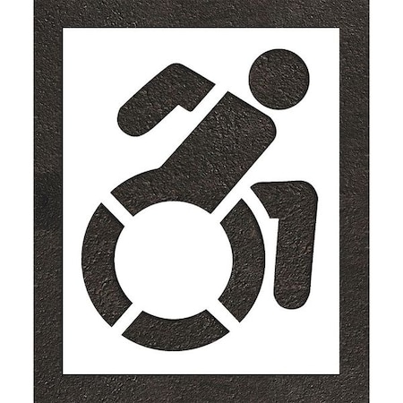 Rae Pavement Stencil, Symbol, Handicap - ADA, 56 in Character Height, Not Applicable Font, White STL-116-35601