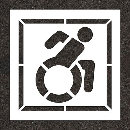 Rae Pavement Stencil, Symbol, Handicap - ADA, 42 in Character Height, Not Applicable Font, White STL-116-34202