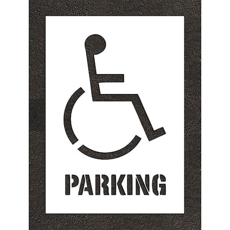 Rae Pavement Stencil, Symbol, Handicap Symbol, 36 in Character Height, Not Applicable Font, White STL-108-33606