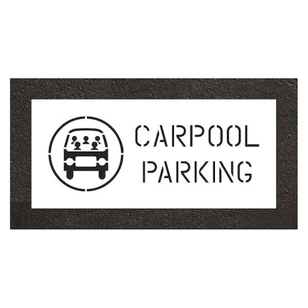 Rae Pavement Stencil, Combination Set, Parking Lot Symbols, 4 in Character Height, White, 1 Pieces STL-116-50428