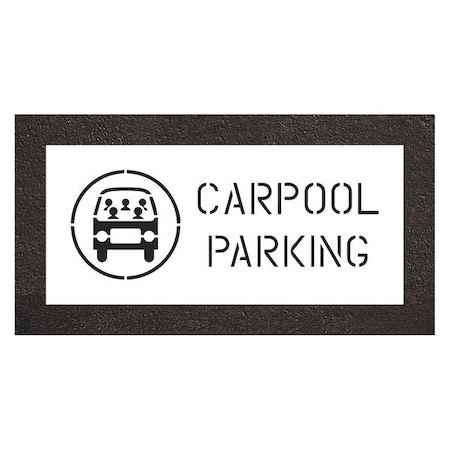 Rae Pavement Stencil, Combination Set, Parking Lot Symbols, 4 in Character Height, White, 1 Pieces STL-108-50428