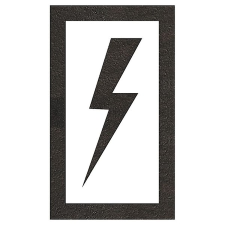 Rae Pavement Stencil, Symbol, Electric Car Logo, 36 in Character Height, Not Applicable Font, White STL-108-53622