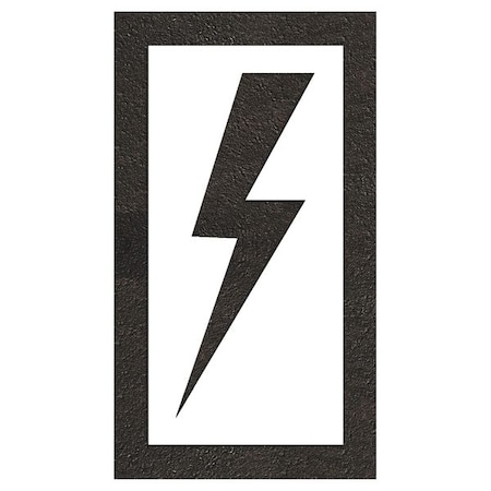 Rae Pavement Stencil, Symbol, Electric Car Logo, 48 in Character Height, Not Applicable Font, White STL-116-54822