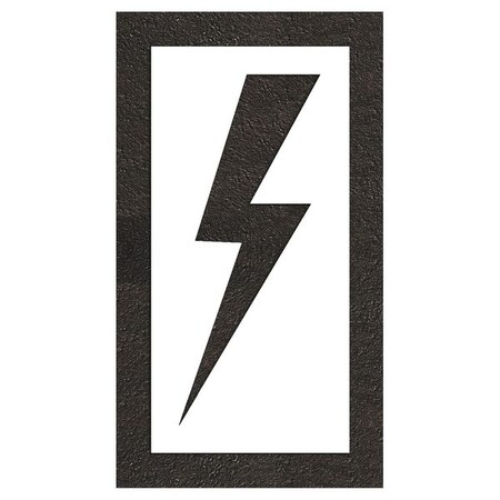 Rae Pavement Stencil, Symbol, Electric Car Logo, 48 in Character Height, Not Applicable Font, White STL-108-54822