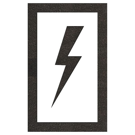 Rae Pavement Stencil, Symbol, Electric Car Logo, 24 in Character Height, Not Applicable Font, White STL-116-52422