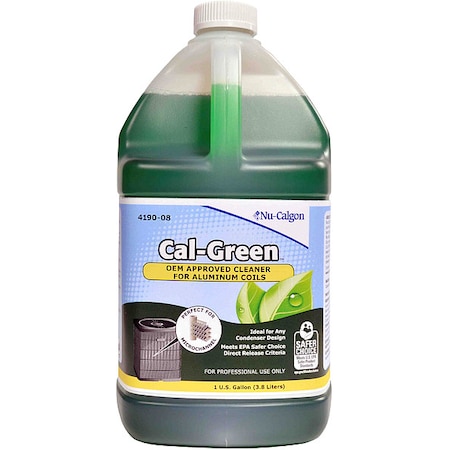 Nu-Calgon Coil Cleaner, 55 gal, Jug, Green 4190-01