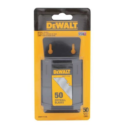 Dewalt Utility Blade, Carbon Steel, 2-1/2" L, PK50 DWHT11133L