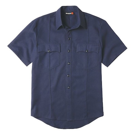 Workrite Fire Service Men's Flame-Resistant Uniform Shirt, 7.1 cal/sq cm, 40", 16% Aramid, 37% Lyocell, 47% Modacrylic FSM2NV 40 00