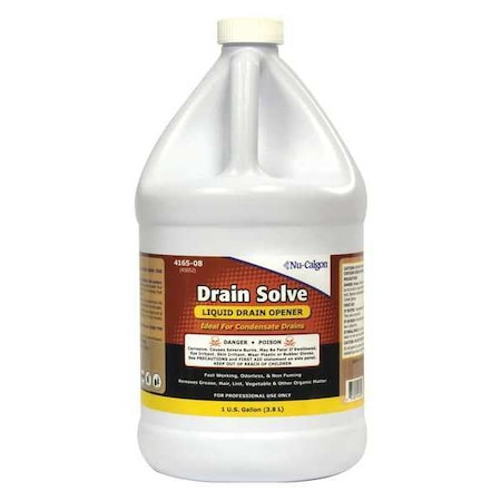 Nu-Calgon Liquid Drain Opener, Jug, 1 gal. 4165-08