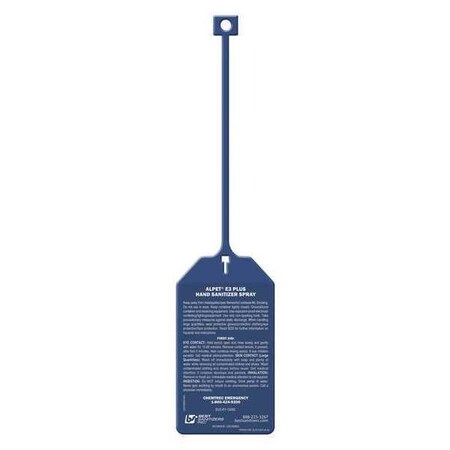 Best Sanitizers Safety Tag, Alpet E2 Sanitizing Foam Soap, Plastic, 3 in Width, 13 in Height, Write On Surface: No USP20092