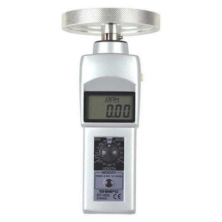 Shimpo Tachometer, 5 Digit LCD, NIST DT-105A-12KMW