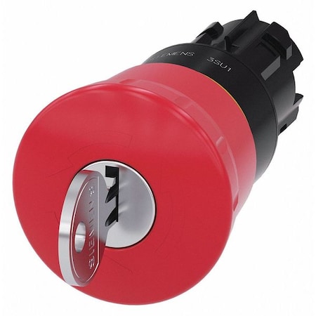 SIEMENS Push Button Operator, Red, Plastic Bezel 3SU1000-1HF20-0AA0