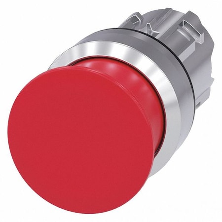 Siemens Push Button Operator, Red, Metal Bezel 3SU1050-1AD20-0AA0