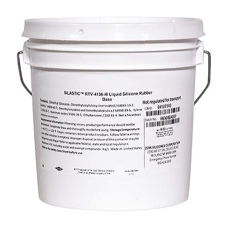 Dow Base and Curing Agent, 4 kg, Bottle, Blue Green, Silicone Base, RTV-4136-M 4107143