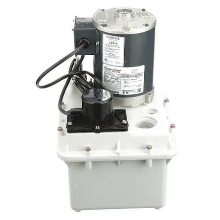 Hartell Sink Drain Pump System, 1/4 hp, 45 gpm Flow Rate at 5 Ft. of Head, 5 A Amps, 1 gal basin capacity LTP-1