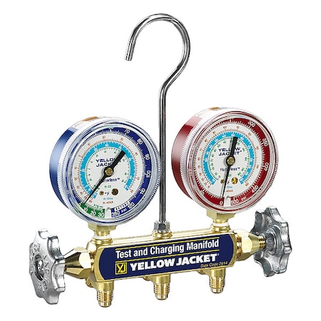 Yellow Jacket Manifold Gauge Set, 2 1/2 in Gauge 41202