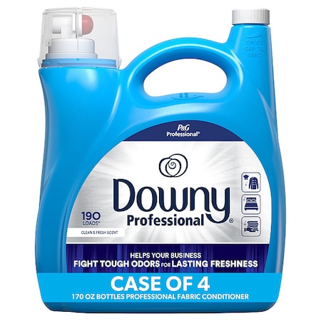 Downy Fabric Softener, Liquid, Clean & Fresh, 4 PK 14121