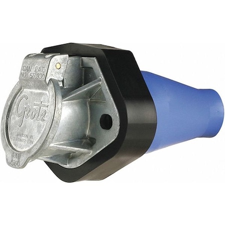 Grote Round Connector Socket, 24" L, Blue Color 87215