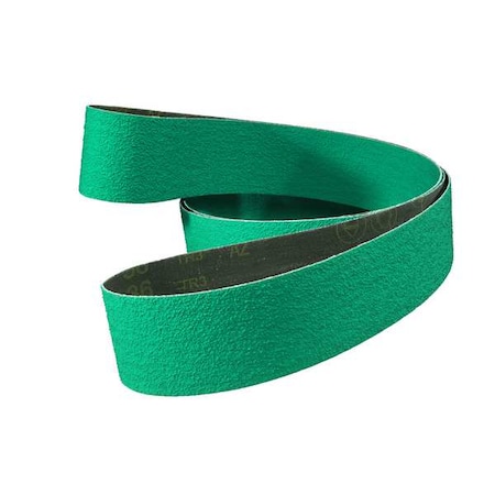 3M Sanding Belt, 6 in W, 48 in L, Coated, Zirconia Alumina, 80 Grit, Not Applicable, 577F, Green 7000119451