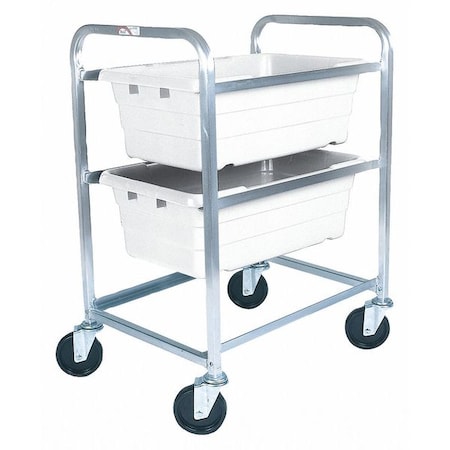 Zoro Select Lightweight Corrosion-Resistant Vertical Rack-Style Tub Cart, 600 lb Load Capacity, 25 in Overall L AL-L-2/KTWH