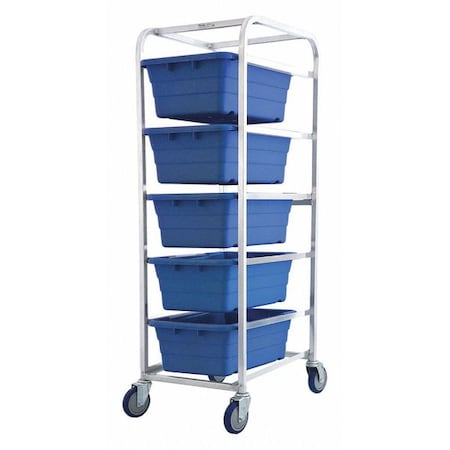 Zoro Select Lightweight Corrosion-Resistant Vertical Rack-Style Tub Cart, 600 lb Load Capacity, 26 in Overall L AL-L-5/KTBL