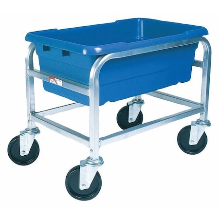 Zoro Select Lightweight Corrosion-Resistant Vertical Rack-Style Tub Cart, 600 lb Load Capacity, 25 in Overall L AL-L-1/KTBL