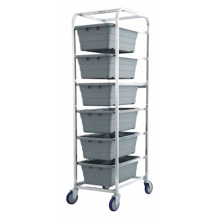 Zoro Select Lightweight Corrosion-Resistant Vertical Rack-Style Tub Cart, 600 lb Load Capacity, 27 in Overall L AL-L-6/KIT