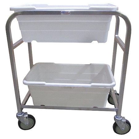 Zoro Select Lightweight Corrosion-Resistant Vertical Rack-Style Tub Cart, 600 lb Load Capacity, 25 in Overall L AL-L-2/KIT