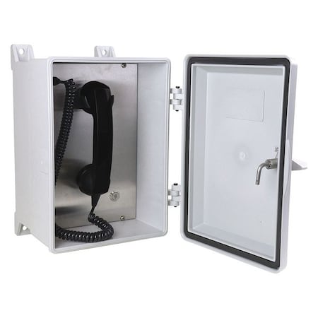 Gai-Tronics Telephone, VoIP/Ethernet, Gy, Surface Mount 354-711