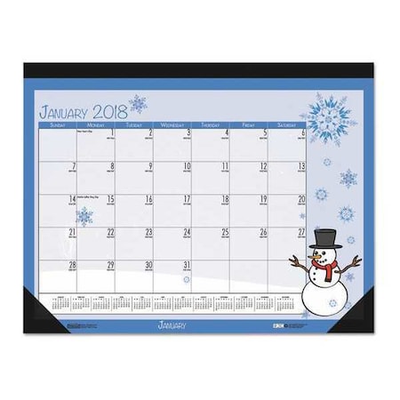 House Of Doolittle Recycled Desk Pad Calendar, Illustrated Seasons Artwork, 22 x 17, 12-Month (Jan to Dec): 2025 139
