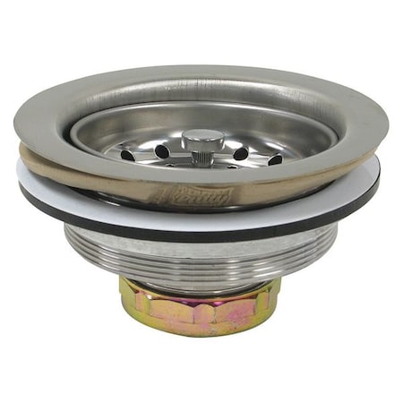 Perfect Putty SinkStrainer, D1-1/2", Zinc, Plastic, Chrome 59-3110