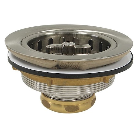 Perfect Putty Sink Strainer, Satin Brushed Nickel, 5" L 59-3222