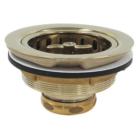 Perfect Putty Sink Strainer, 5" L, Brass/Plastic 59-3226