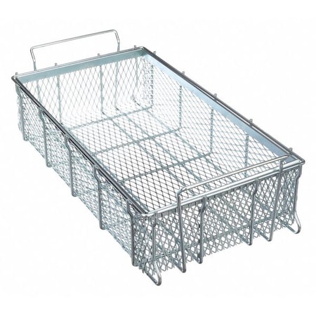 Marlin Steel Wire Products Rectangular Parts Washing Basket, 1/2" Mesh Size, Steel, Natural 00-00363276-14