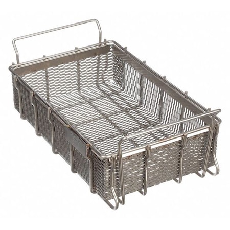 Marlin Steel Wire Products Rectangular Parts Washing Basket, 1/4" Mesh Size, Stainless Steel, Silver 00-00363277-38
