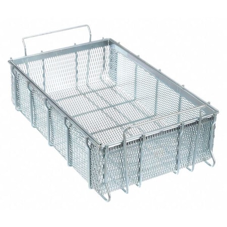 Marlin Steel Wire Products Rectangular Parts Washing Basket, 1/4" Mesh Size, Stainless Steel, Silver 00-00363279-38