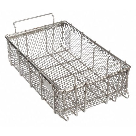 Marlin Steel Wire Products Rectangular Parts Washing Basket, 1/2" Mesh Size, Stainless Steel, Silver 00-00363280-38