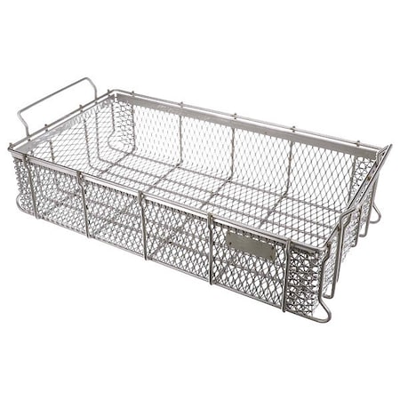 Marlin Steel Wire Products Rectangular Parts Washing Basket, 1/2" Mesh Size, Stainless Steel, Silver 00-00363281-38