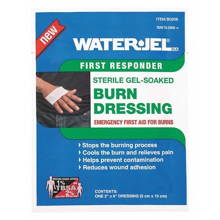 Waterjel Burn Dressing, Sterile, Blue, 2" L, PK15 B0206-60.69.000