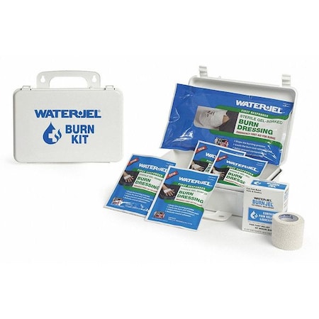 Waterjel Burn Care Kit, Plastic Case, 7 Components, 1-10 People Served FSK-HA.69.000