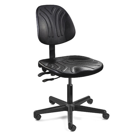 Bevco Polyurethane Drafting Chair, 15" to 20", No Arms, Black 7001D-3750S/5