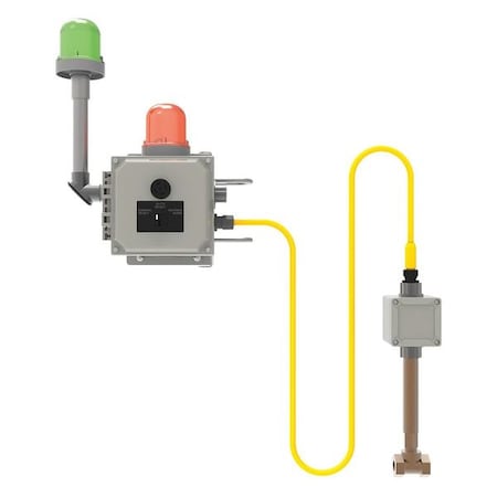 Bradley Emergency Signaling System, Galvanized Steel, Amber/Gray/Green, For Use With, Eyewash S19-324EG