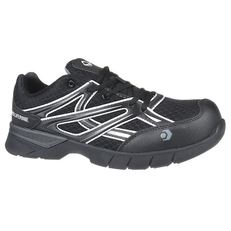 Wolverine W10674, Men's 3 in Composite Toe Athletic Shoe, Black, 8 1/2, EW, W10674 W10674