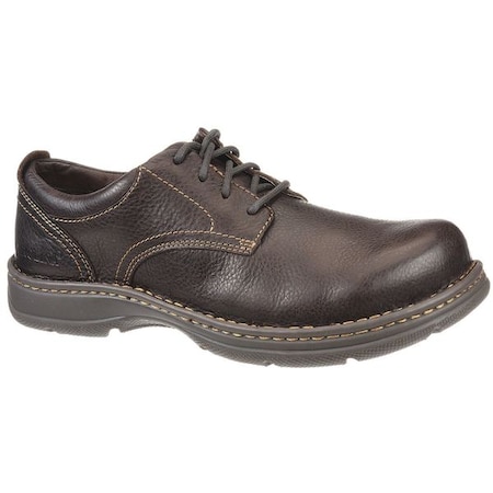Carolina Shoe Men's Oxford Shoe, Alloy Toe, Leather Upper, Rubber Outsole, Slip On, Brown, 11 1/2 2E CA3580