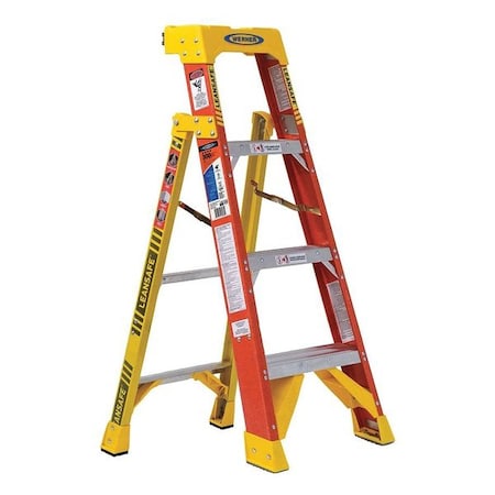 Werner 4 ft Fiberglass Stepladder, 300 lb Capacity L6204