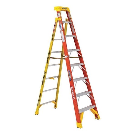 Werner 8 ft Fiberglass Stepladder, 300 lb Capacity L6208
