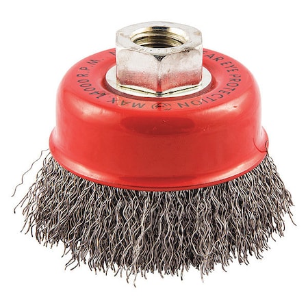 Zoro Select Cup Brush, Arbor Hole Mount, 13/16" L Trim 66252839076