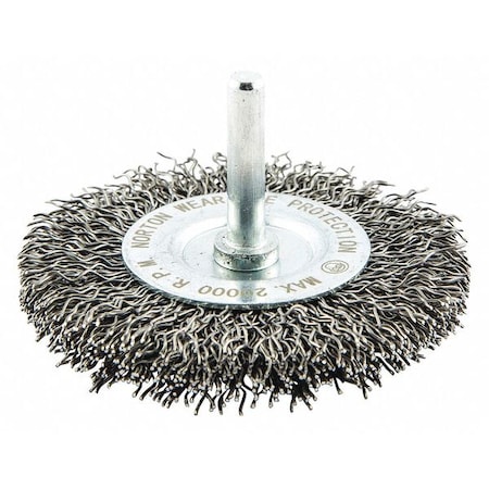 Zoro Select Crimped Wire End Brush, 1" L Trim 66252839096