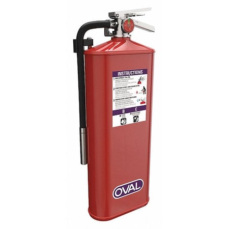 Oval Fire Extinguisher, 10 lb Capacity, Class K , UL Rating80B:C , Potassium Bicarbonate 4760479