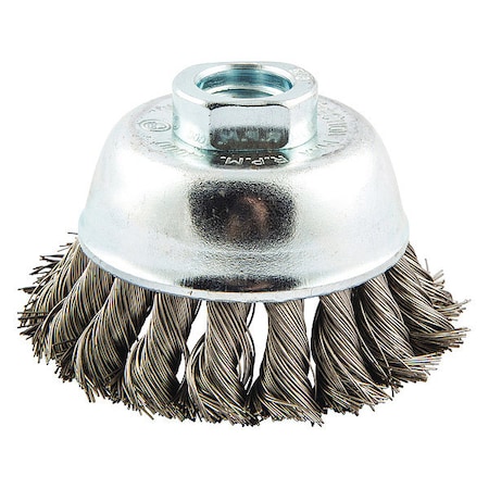 Zoro Select Knot Wire Cup Brush, Threaded Arbor Moun 66252838871
